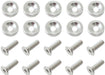 AF64-4372S - AEROFLOW BILLET 14" DRESS UP/FENDER BOLT KIT 10-PACK SILVER 