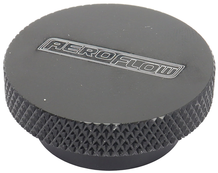 Black Billet Air Cleaner Nut 5/16" UNC Low profile with a tall step down to suit Full Flow Air Cleaner Lid 