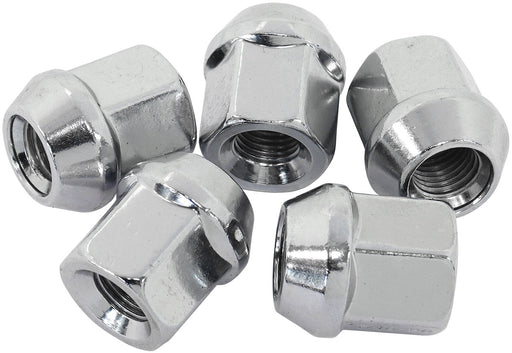 ACORN SHORT OPEN CHROME WHEEL NUTS - 1/2"-20, PACK OF 5