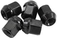 Acorn Short Open Black Wheel Nuts - M12 x 1.50mm Pack of 5, 60 Degree Taper 