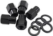 0.550" Shank Open Black Wheel Nuts - M12 x 1.50mm Pack of 5, Washer Seat with Shank 