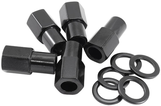 0.750" Shank Open Black Wheel Nuts - 1/2-20"