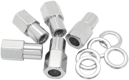 0.750" Shank Open Chrome Wheel Nuts - M12 x 1.50mm Pack of 5, Washer Seat with Shank   AF3036-7000