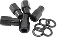 0.750" SHANK OPEN BLACK WHEEL NUTS - 7/16-20" PACK OF 5