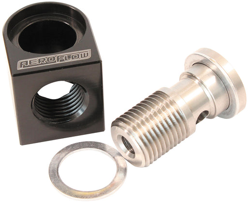 GM LS BILLET VALLEY PLATE BANJO OIL PRESSURE ADAPTER