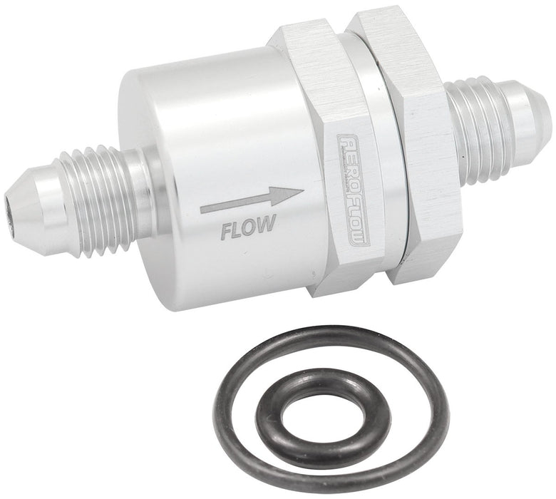 INLINE CHECK VALVE -4AN SILVER