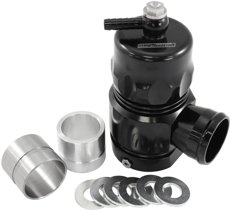 COMPACT BLOW OFF VALVE  - BLACK - COMPLETE KIT WITH WELD ON FLANGE & V-BAND