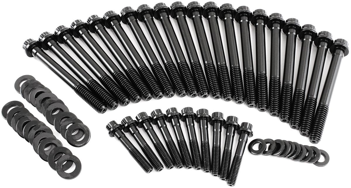 AF37-2125- GM LS Head Bolt Kit with Even Length 12 Point Head, Suit 2004 and On Engines, 8740 Grade Material 