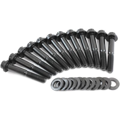 SMALL BLOCK FORD WINDSOR INTAKE BOLTS - BLACK FINISH