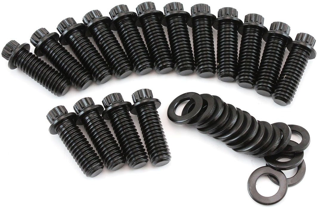 UNIVERSAL HEADER BOLTS 3/8" - 16 1.00" UHL BLACK FINISH