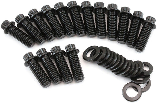UNIVERSAL HEADER BOLTS 3/8" - 16 1.00" UHL BLACK FINISH