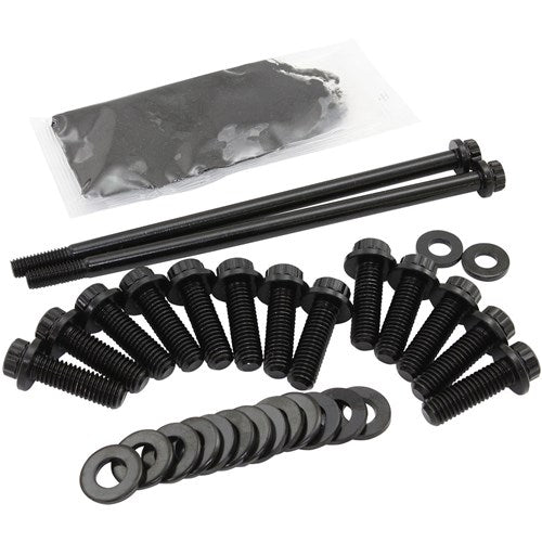 GM LS OIL PAN BOLT KIT - BLACK 