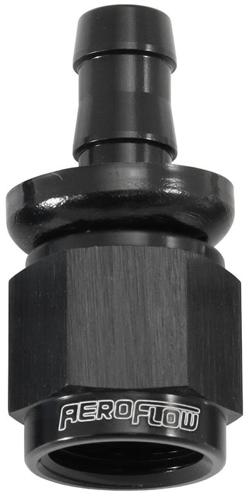 510 Series Full Flow Tight Radius Push Lock Straight Hose End -6AN To 5/16" (8mm) Barb  