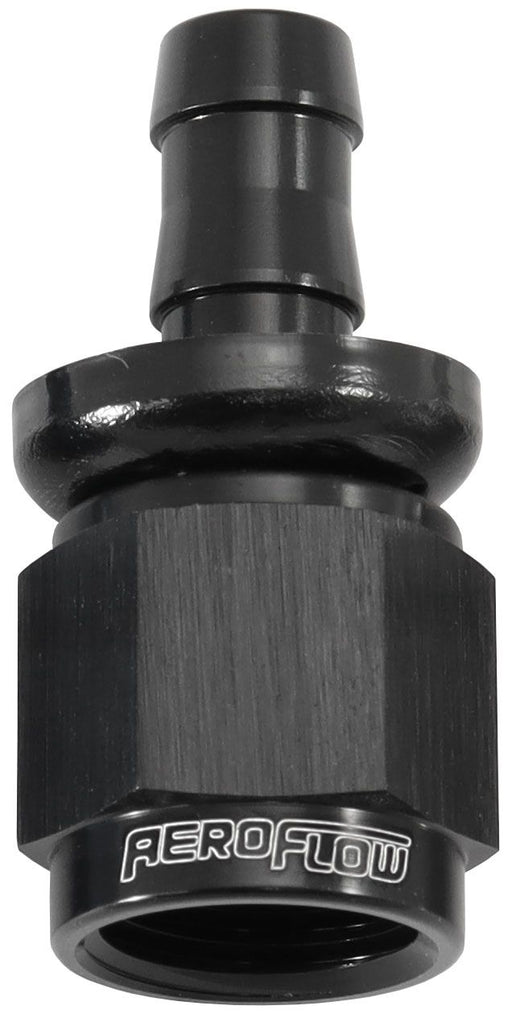 510 Series Full Flow Tight Radius Push Lock Straight Hose End -6AN To 5/16" (8mm) Barb  