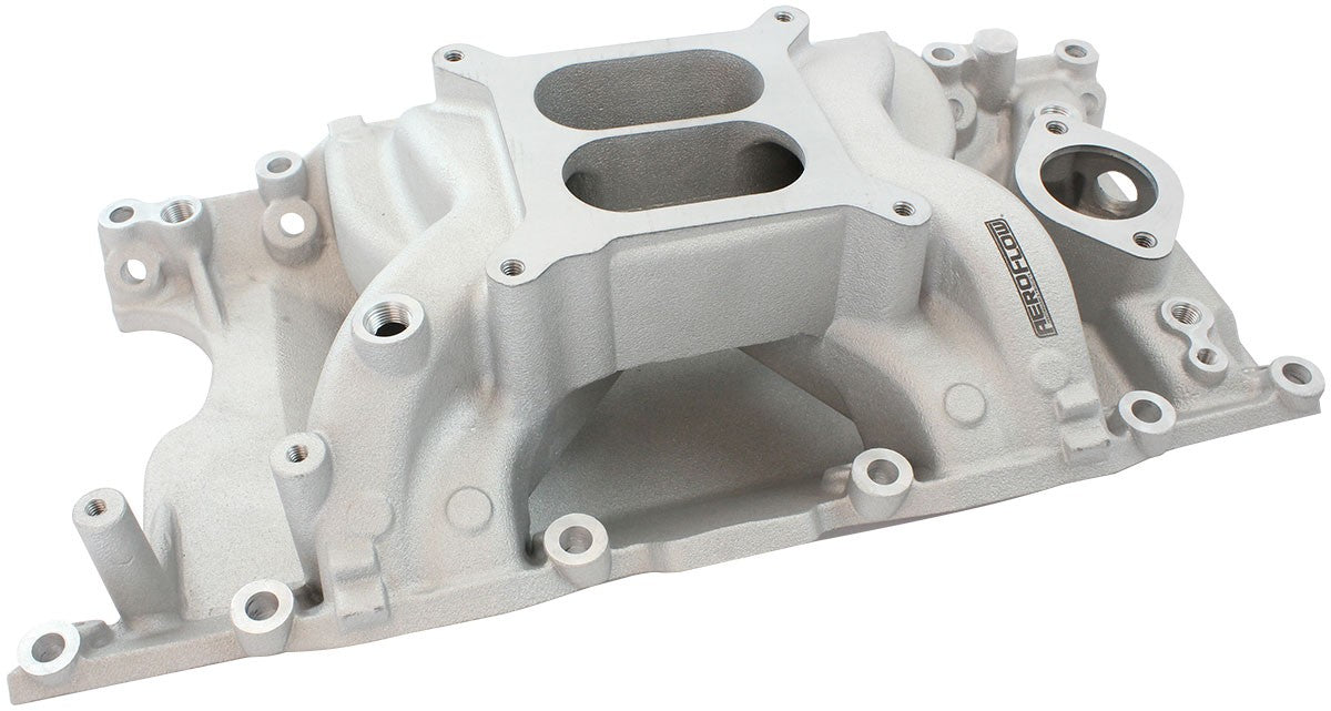 SMALL BLOCK CHRYSLER AIR GAP DUAL PLANE INTAKE MANIFOLD, NATURAL FINISH