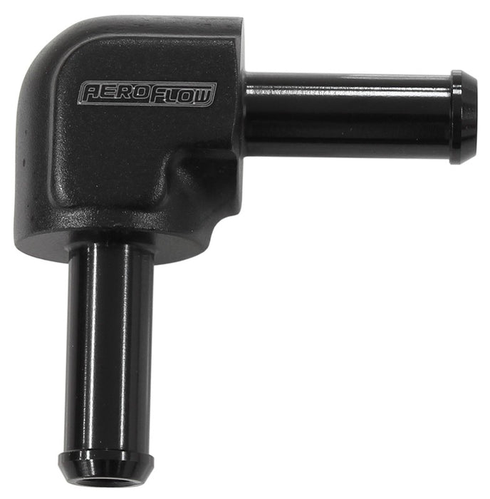 90° BARB TO BARB HOSE JOINER, 1/2" - BLACK