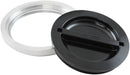 FLUSH MOUNT 6" BILLET ALUMINIUM FILLER BLACK CAP & BUNG FOR ICE BOX