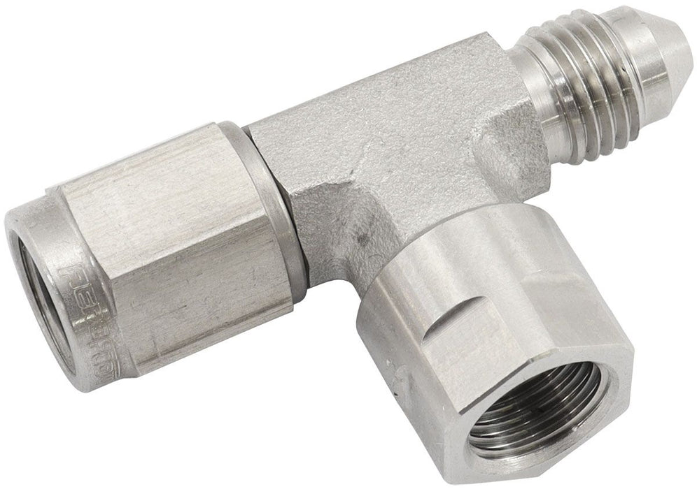 STRAIGHT -4AN FEMALE TO MALE WITH M10 x 1.0mm PORT - STAINLESS STEEL