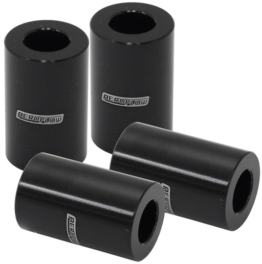 Billet Aluminium Bolt Spacers, Black M6 (1/4") I.D, 19mmOAL, Sold as Pack of 4 AF64-4378BLK