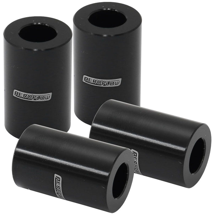 Billet Aluminium Bolt Spacers, Black M6 (1/4") I.D, 19mmOAL, Sold as Pack of 4 AF64-4378BLK