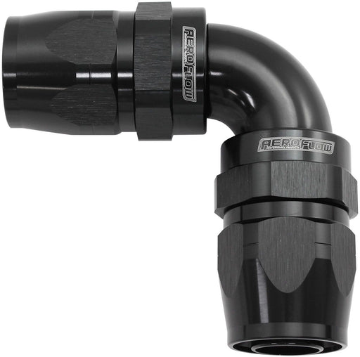 AF853-12-12BLK - AEROFLOW 90 DEG -12AN TO -12AN CUTTER FULL FLOW BLACK 
