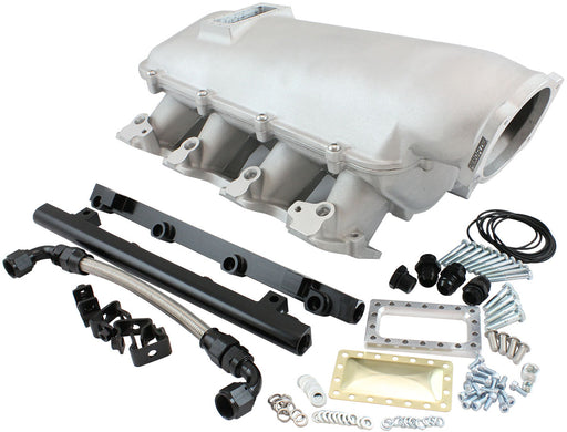 GM LS Cathedral Port Low Rise EFI Modular Intake Manifold, Natural Cast Finish Suit 102mm/105mm Throttle Body & 14mm Short Injectors