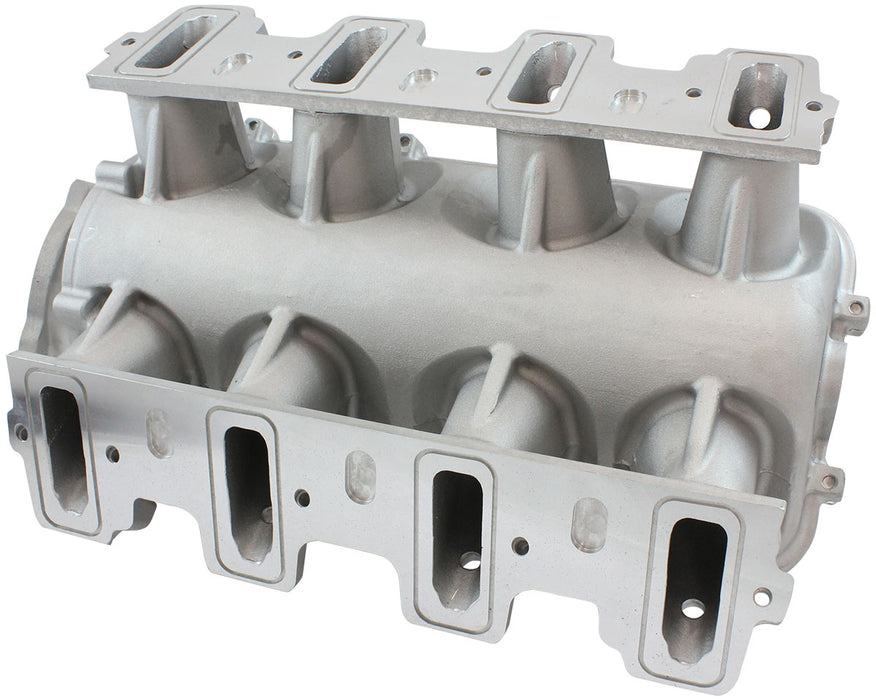 GM LS Cathedral Port Low Rise EFI Modular Intake Manifold, Natural Cast Finish Suit 102mm/105mm Throttle Body & 14mm Short Injectors