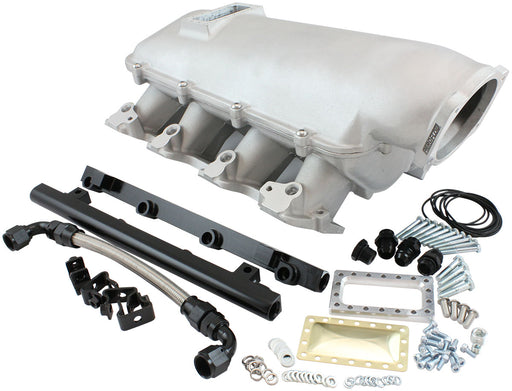 GM LS Rectangle Port Low Rise EFI Modular Intake Manifold, Natural Cast Finish Suit 102mm/105mm Throttle Body & 14mm Short Injectors