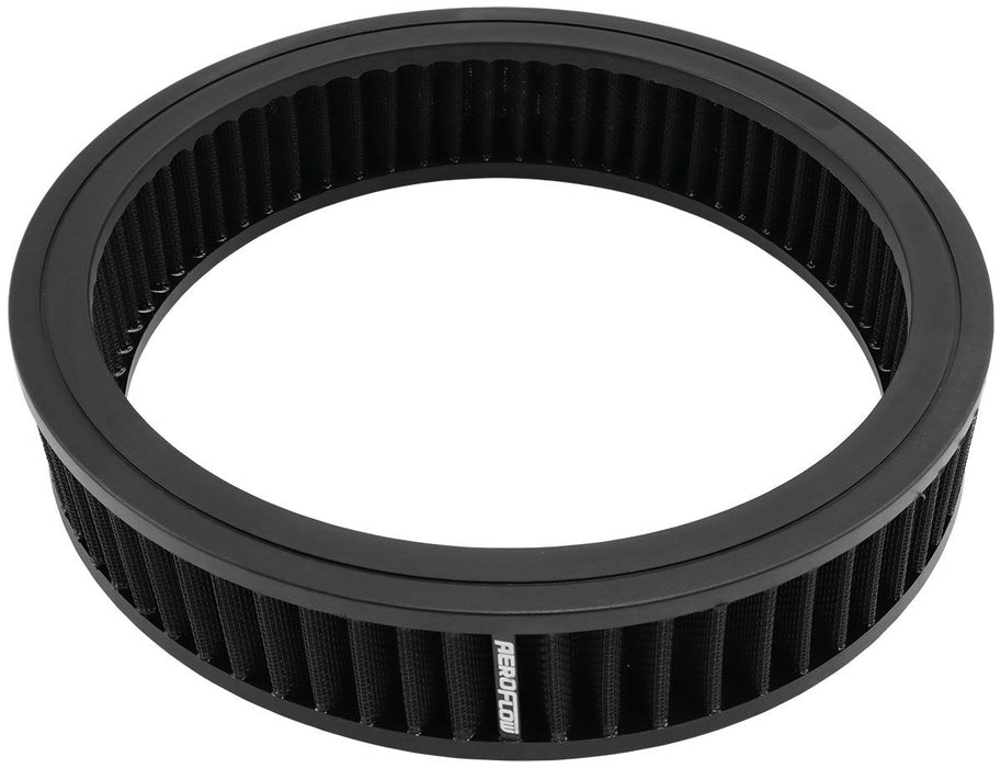 AF2041-1200 - AEROFLOW ROUND AIR FILTER ELEMENT 11" X 2-1/8" WASHABLE BLACK 