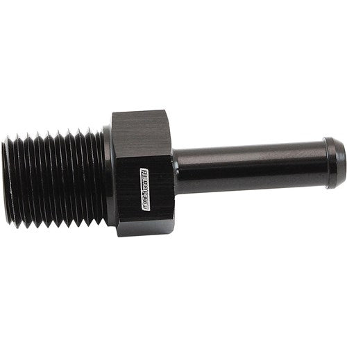 AF841-04-04BLK- Male NPT to Barb Straight Adapter 1/4" to 1/4" 