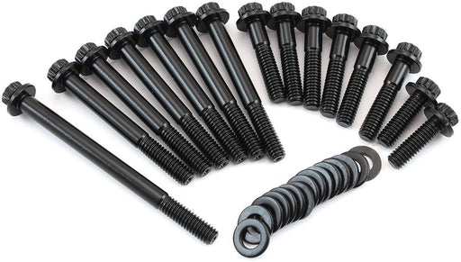 Holden V8 Timing Cover & Water Pump Bolt Kit - Black Finish 12 Point Head, 8740 Material 