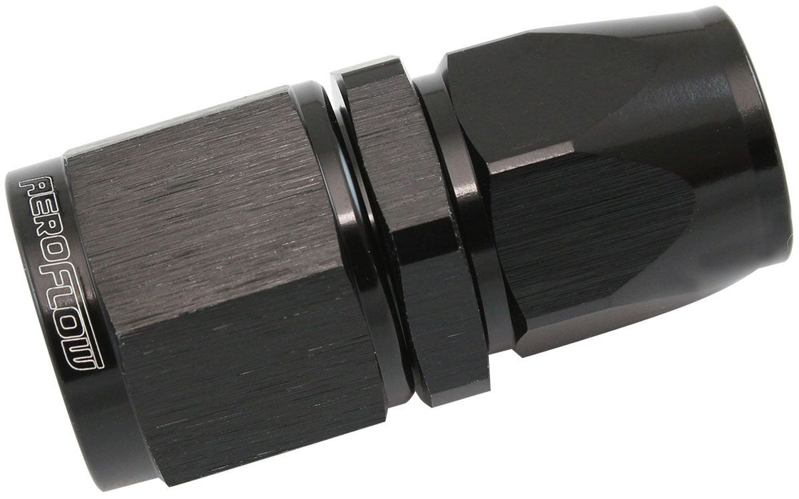 AF201-06-08DBLK - AEROFLOW STEPPED STRAIGHT END -6 HOSE BLACK 