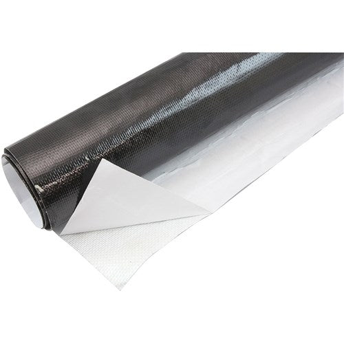 Heat Barrier - 12" x 24" Sheet - Black Finish Adhesive backed aluminised surface reflects up to 2000°F radiant heat 
