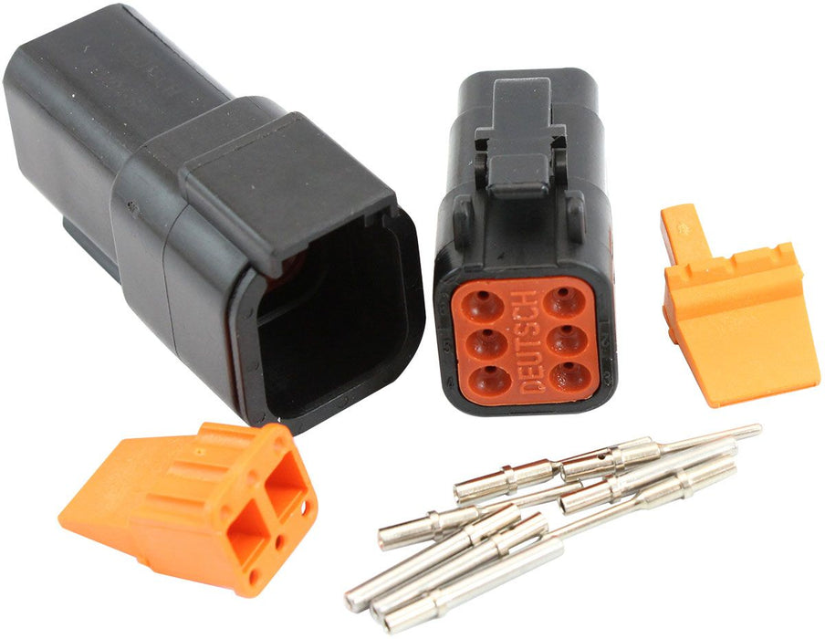 AF49-9106 - AEROFLOW WEATHERTIGHT DTM 6 PIN BLACK 