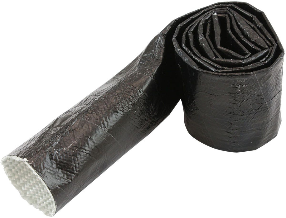 AF91-5012BLK-Aluminised Black Heat Sleeve - 1-1/8" to 1-1/2" I.D. and 12ft (3.7m) Length