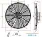 AF49-1116-Aeroflow 16" Brushless Electric Fan with Straight Blades  3,400 CFM Rating. Non Reversable3,