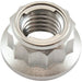 M10 x 1.50mm Titanium 12 Point Locking Nut Natural Finish, Sold Single 