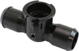 Billet Aluminium Inline Radiator Hose Filler- Black Finish Suits 38mm Radiator Cap and 1-1/4"-20 Internal Thread 