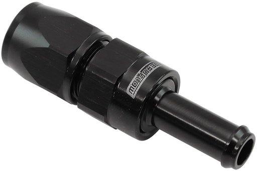AF214-06-06DBLK- 200 Series Teflon Style One Piece Straight Hose End -6AN to 3/8" Hose Barb