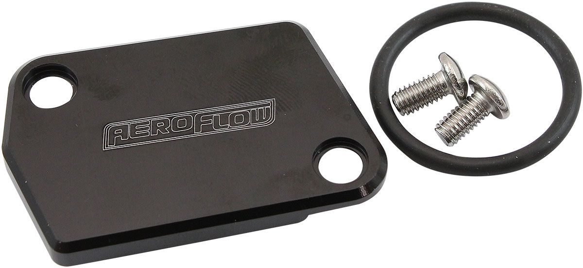 AF64-2176BLK - AEROFLOW MAF SENSOR BLOCK OFF DELETE PLATE BLACK FITS GM LS 