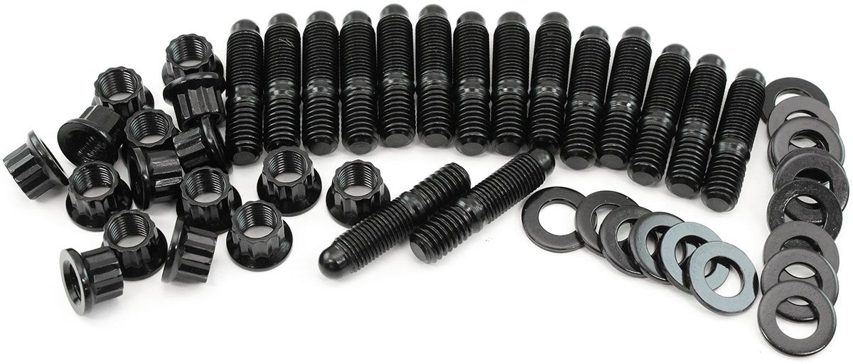 AF37-1033 - AEROFLOW HEADER STUD KIT 3/8 OAL SET OF 16 FITS SMALL/BIG BLOCK CHEV 