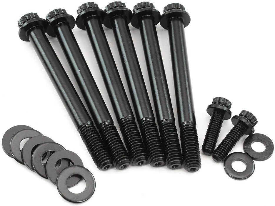 AF37-1605- Aeroflow GM LS Water Pump & Thermostat Housing Bolt Kit - Black Finish 