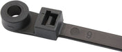 Screw Mounted Cable Ties 7.6mm Wide x 400mm Long - 25 Pack Nylon 66 Material, Black Colour 