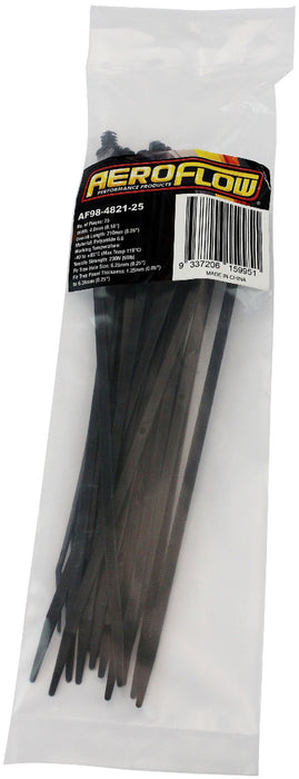 One Piece Fixed Fir Tree Cable Ties 4.8mm Wide x 210mm Long - 25 Pack 