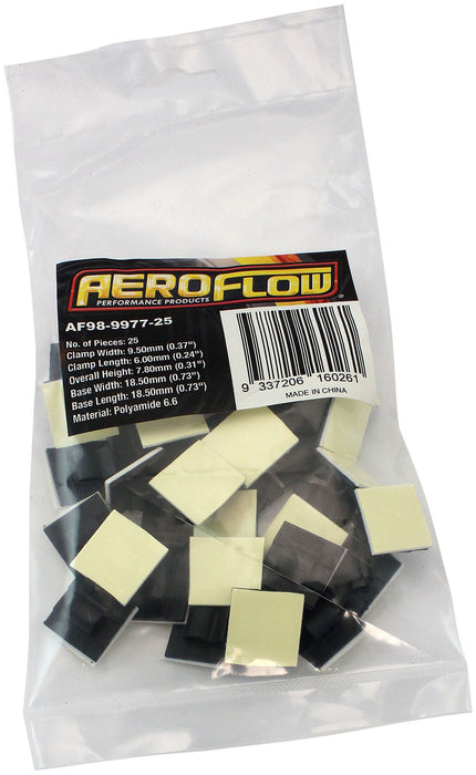 Adhesive Cable Mount to Suit 5mm Bundle- 25 Pack 