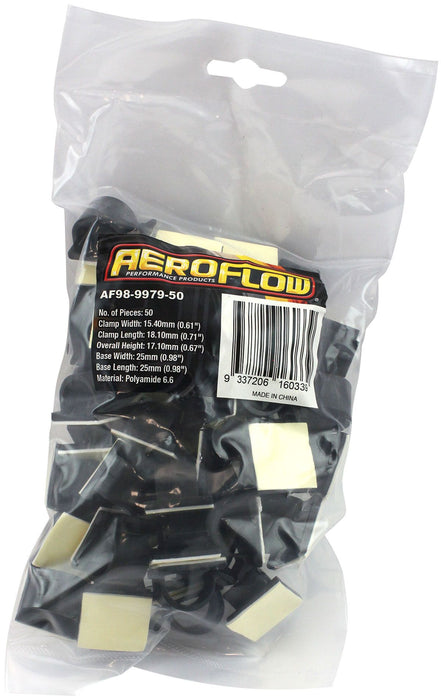 Adhesive Cable Mount to Suit 16mm Bundle- 50 Pack 