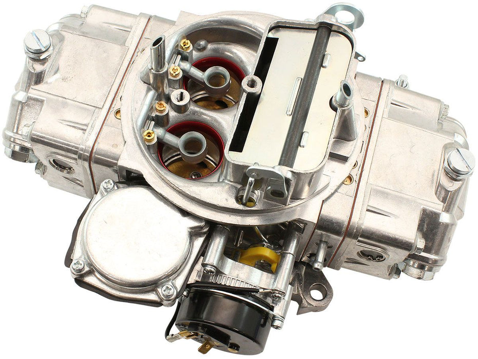 Aeroflow 570cfm 4-Barrel Street Carburettor with Vacuum Secondaries Square bore 4150 Flange, Electric Choke, Silver Finish 