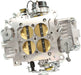 Aeroflow 650cfm 4-Barrel Double Pumper Carburettor with Mechanical Secondaries Square bore 4150 Flange, Electric Choke, Silver Finish 