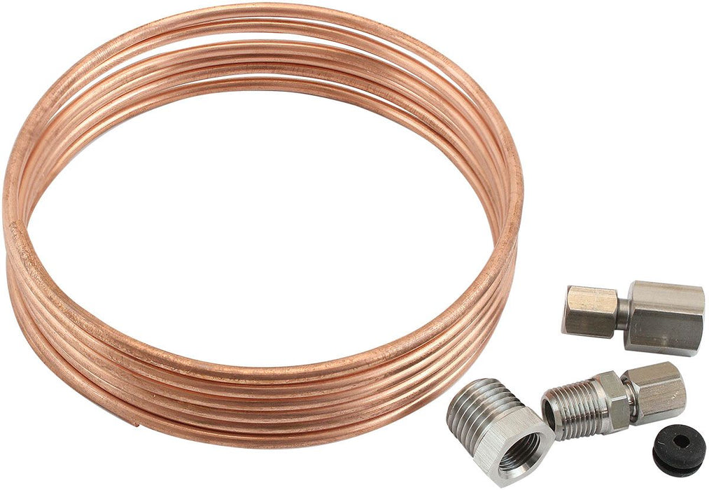 Complete 1/8" Diameter Copper Tubing Kit Copper Tubing with Stainless Steel Fitting Kit 