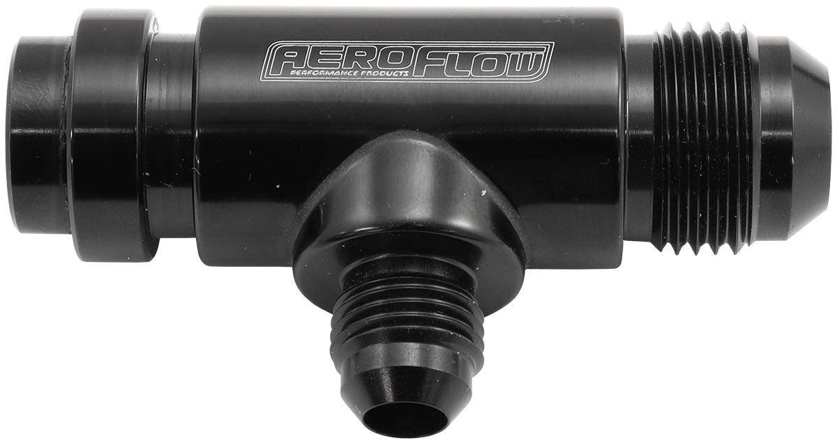 AF64-4045BLK - AEROFLOW WATER PUMP TEE PRESS-IN ADAPTER - SUITS FORD BARRA BA BF 